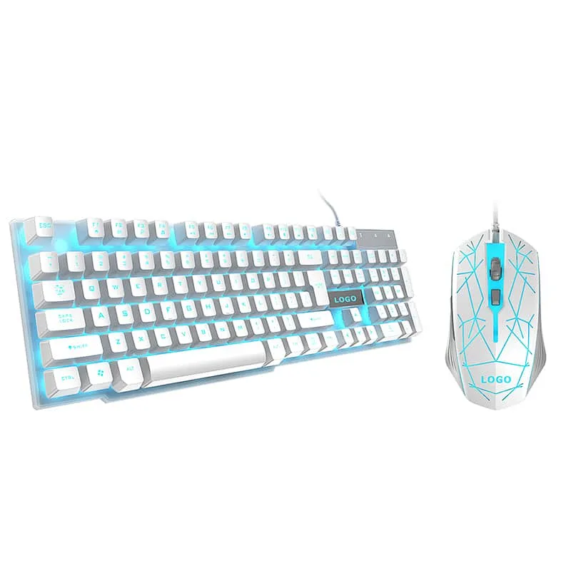 New Ergonomic design cheap gaming keyboard mouse combo  mechanical feeling for professional gamer GKMC-707S