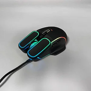 New Unique styling Design 7D Button USB Wired Gaming Backlight Mouse Optical with 7 Colorful Breathing LED Light, GM-183L