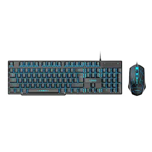 New Ergonomic design cheap gaming keyboard mouse combo  mechanical feeling for professional gamer GKMC-707S