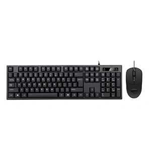 New Wired Gaming Keyboard and Mouse Combo for Windows, Full-Size Keyboard and 4D Optical Mouse for PC Laptop Desktop KMC-101PU