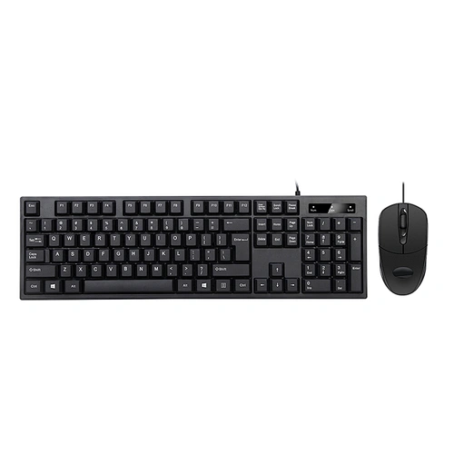 New Wired Gaming Keyboard and Mouse Combo for Windows, Full-Size Keyboard and 4D Optical Mouse for PC Laptop Desktop KMC-101PU