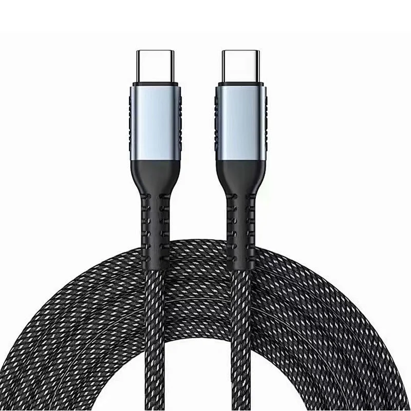 USB C to USB C Cable 100W  USB Type C PD Fast Charging Charger Cord Nylon Braided Data Cable