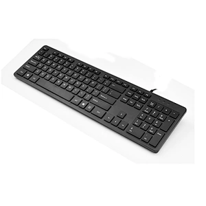 Hot selling super slim quiet USB chocolate keyboard full size compact thin computer wired office keyboard K-103D
