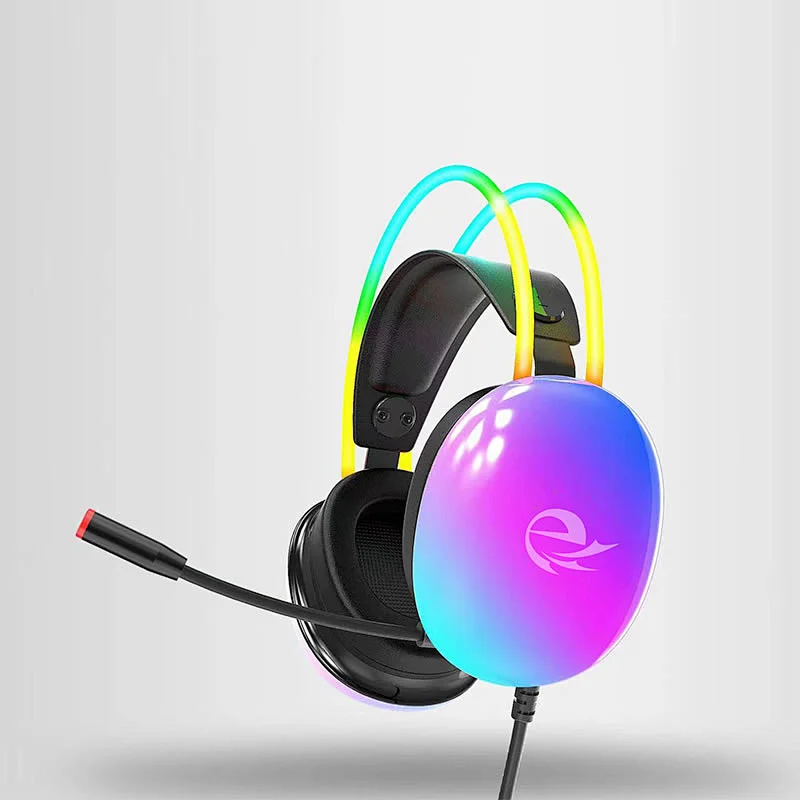 Exclusive Private Customized Hyun-cool Gaming Headphone Noise-canceling USB Wired Headset with Rainbow RGB Light X1