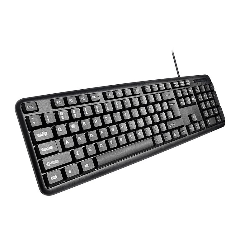 New design Cheap Basic USB Wired Keyboard Computer Ergonomic Office Keyboard for PC Laptop Desktop, K-308D