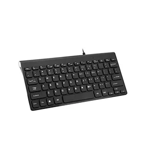 Slim Chocolate Keys Wire Ergonomic Keyboard 61 Keys Customized Layout Mini Office Keyboard KC-001U