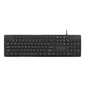 Hot selling high quality slim Chocolate keys wired USB computer peripherals 104/105 keys customized Office keyboard K-103P