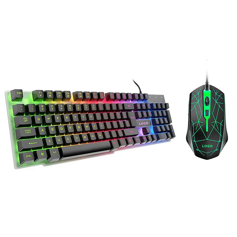 New Ergonomic design cheap gaming keyboard mouse combo  mechanical feeling for professional gamer GKMC-707S