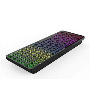 2.4G Wireless Mini Gaming Metal Type C rechargeable customized layout Mechanical feel Breathing led light multimedia Keyboard KBLW-001