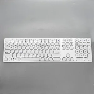 2.4G Wireless BT5.0 PC Computer Keyboard Slim Aluminum Alloy Scissor 108 Keys Type-C Rechargeable Keyboard