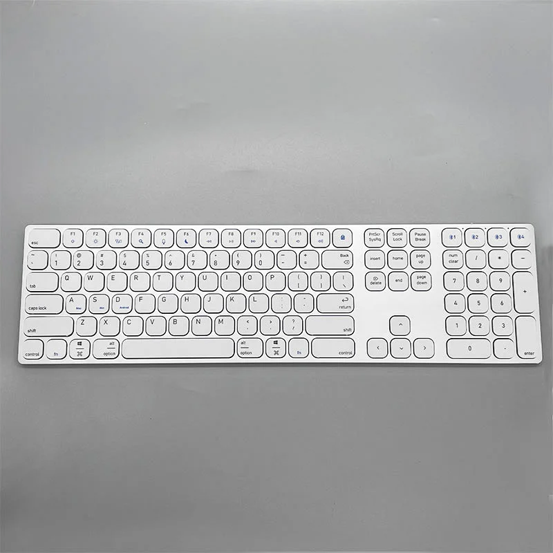 2.4G Wireless BT5.0 PC Computer Keyboard Slim Aluminum Alloy Scissor 108 Keys Type-C Rechargeable Keyboard