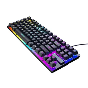 New design 78 keys mini portable gaming RGB LED Backlit Wired Keyboard GKL-8006 for desktop gamer windows