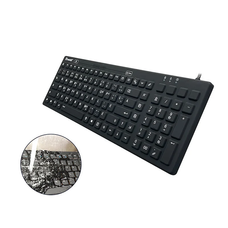 2023 New design IP68 waterproof Good Feel Waterproof Keyboard silent Mini Hospital Medical Keyboard