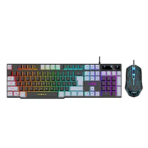 New  design gaming keyboard mouse combo  mechanical feeling for professional gamer GKMC-707S