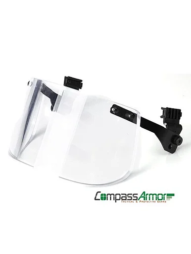 Ballistic Visor detachable for helmets with sides-rails