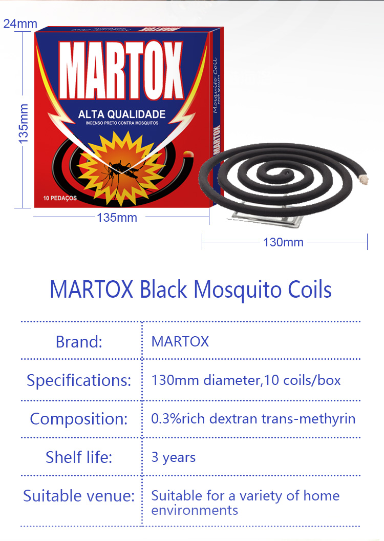 Black mosquito coil product parameters