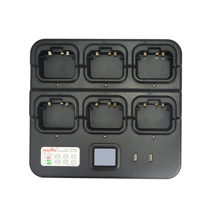 Tesunho Six-Way Multi Charger for Walkie Talkie And Battery TH-D61