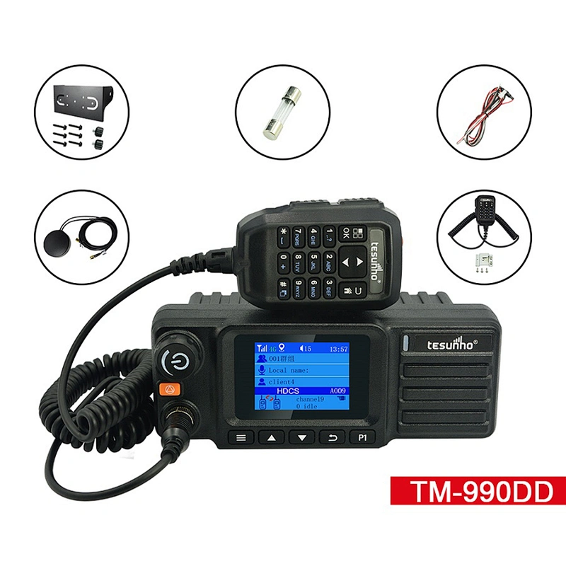 Tesunho TM-990DD 4G Network UHF DMR Mobile Radio Dual Mode