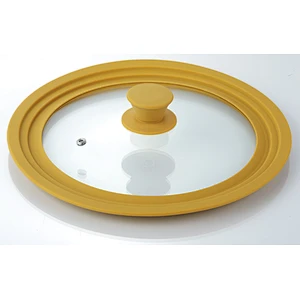 Glass lid with silicone rim