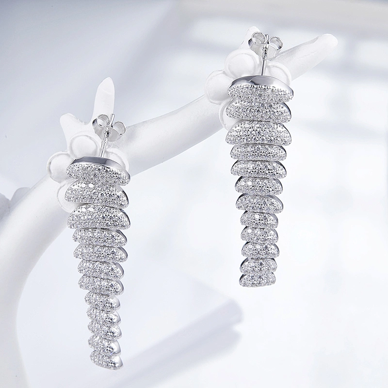 925 silver Earrings jewelry order wholesale,fashion bling Earrings,