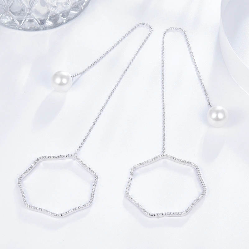 925 silver Earrings jewelry company,fashion bling Earrings,cooper cz imitation fine jewelry,