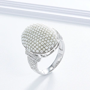 925 silver pearl Ring jewelry