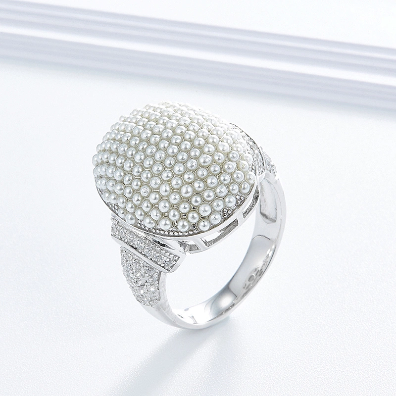 925 silver pearl Ring jewelry