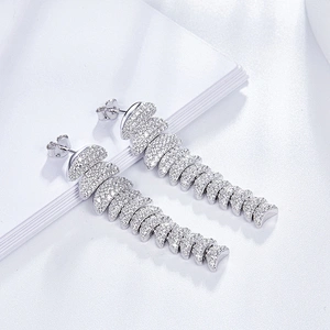 925 silver Earrings jewelry order wholesale,fashion bling Earrings,