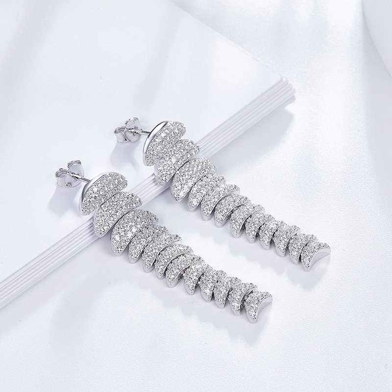 925 silver Earrings jewelry order wholesale,fashion bling Earrings,