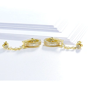 925 dropping earring,bling earrings,cooper cz imitation fine jewelry,