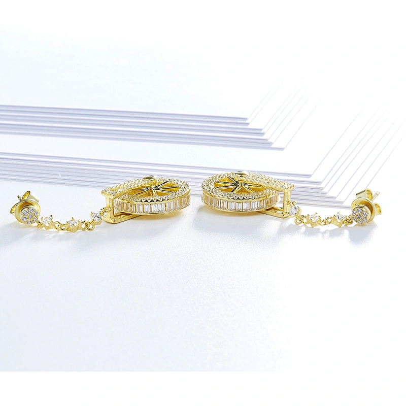 925 dropping earring,bling earrings,cooper cz imitation fine jewelry,