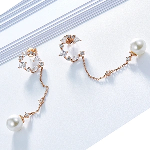 925 Sterling Silver Earring,Fashion earrings, zircon bling