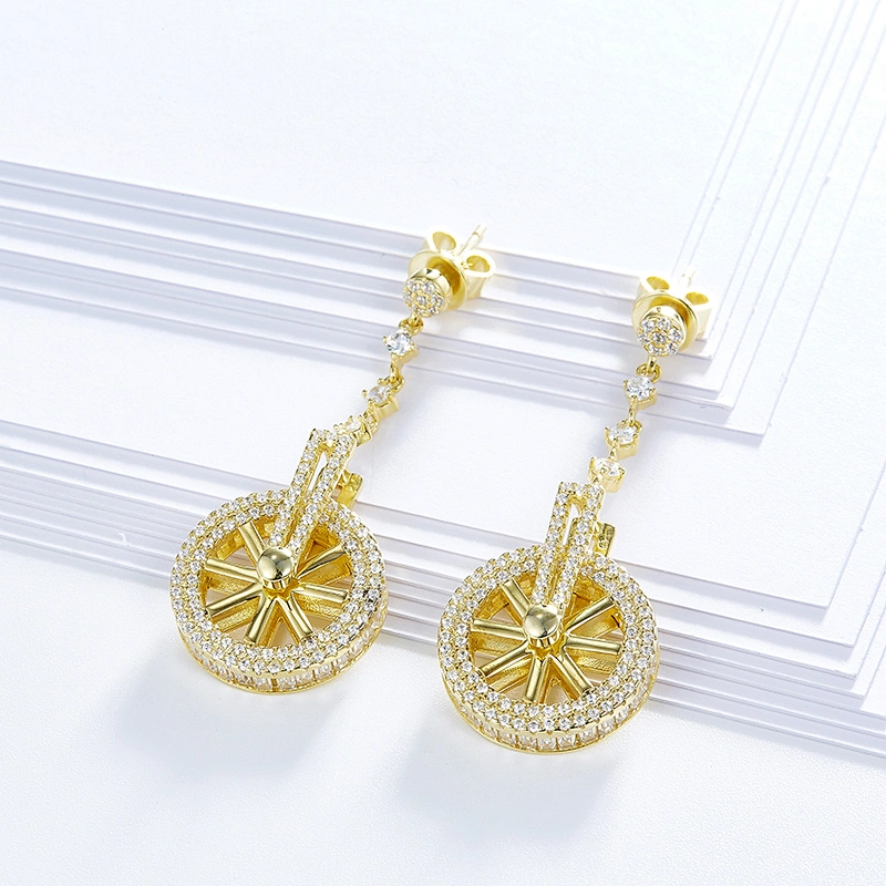 925 dropping earring,bling earrings,cooper cz imitation fine jewelry,