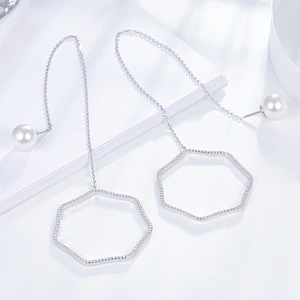 925 silver Earrings jewelry company,fashion bling Earrings,cooper cz imitation fine jewelry,