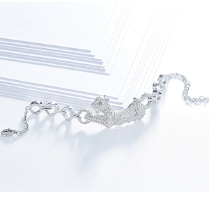 fashion leopard bracelet,925 sterling silver,Inlay zircon