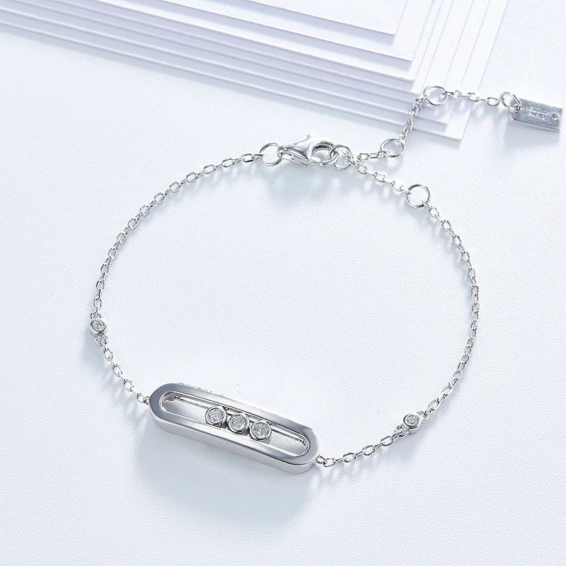 Slide fashion bracelets,925 sterling silver,Inlay zircon
