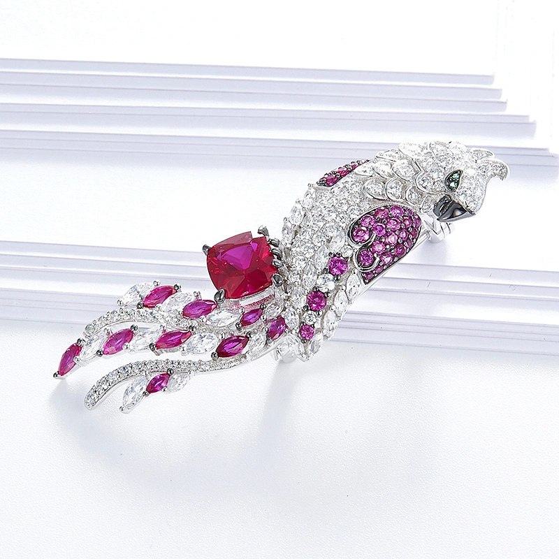 Beautiful parrot brooch, 925 silver jewelry,Wholesale jewelry processing customization
