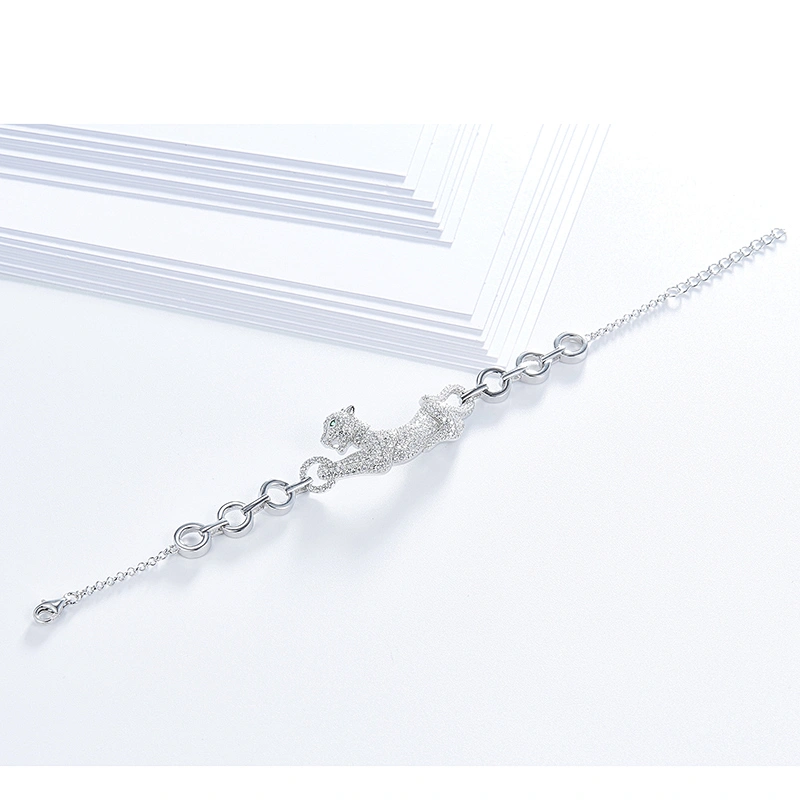 fashion leopard bracelet,925 sterling silver,Inlay zircon