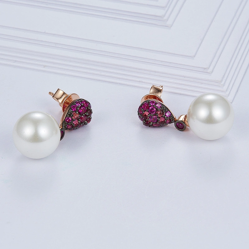 beautiful pearl earrings 925 sterling silver jewelry OEM/ODM Production processing customization factory