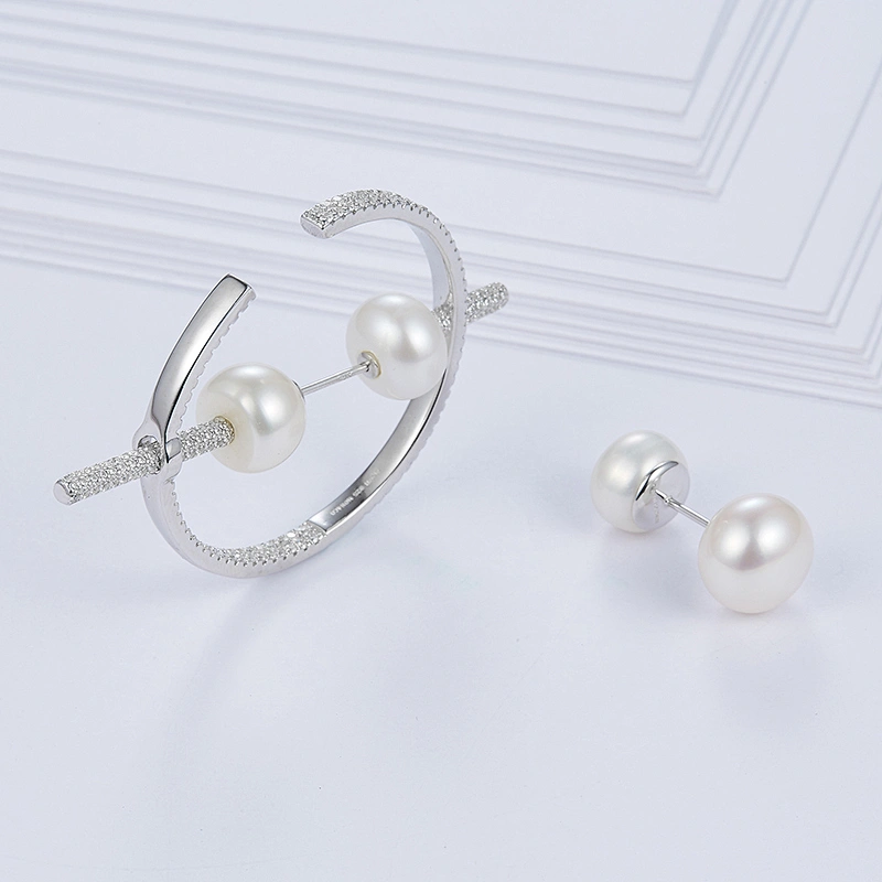 starship designer earrings,clip on earrings,925 silver pearl zircon earrings bling bling,