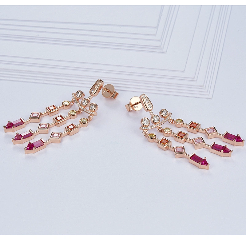 ruby earrings,cz imitation  jewelry,925 Beautiful earrings,costume jewelry,bling bling jewelry factory