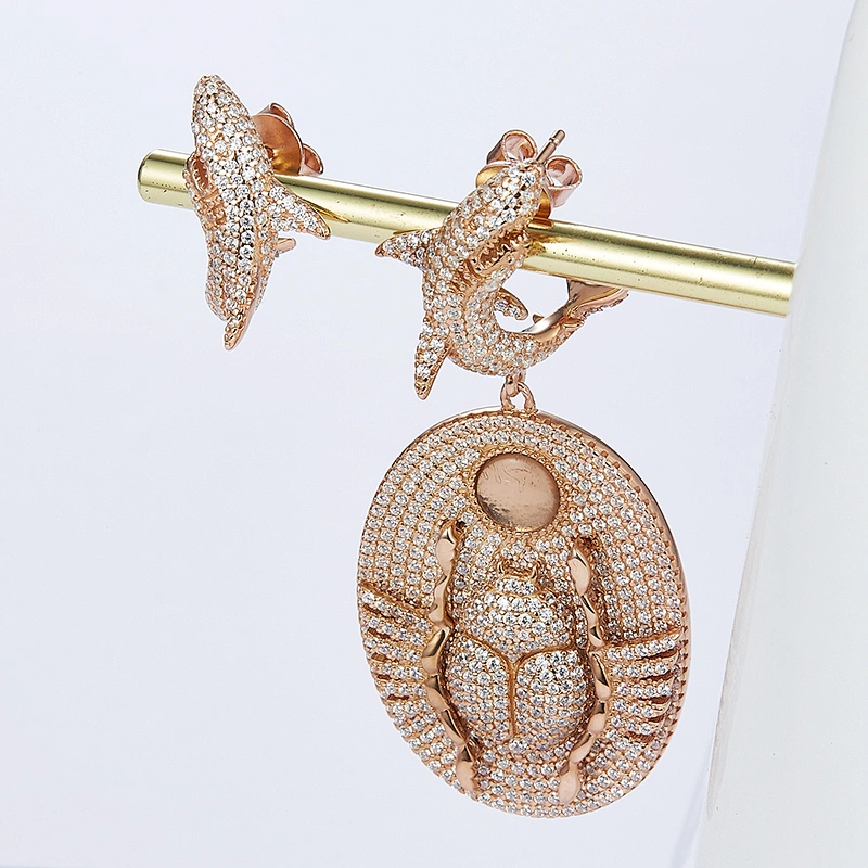 925 sterling silver beatles shark earrings jewelry,China's large-scale manufacturer of jewelry factory