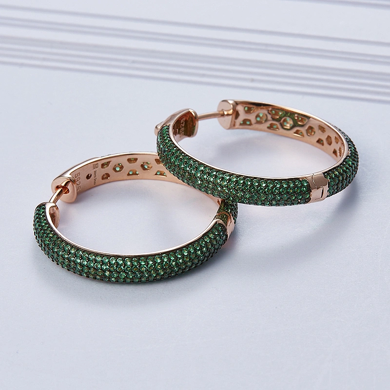 Big circle zircon 925 silver earrings,Bar party dangle earrings,www.missgjewelry.com earrings online