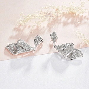 Shiny earrings jewelry,drop earrings,925 silver earrings,Inlay zircon,www.missgjewelry.com