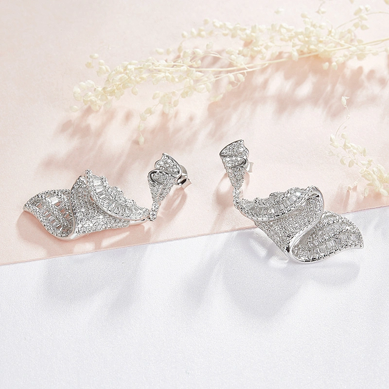 Shiny earrings jewelry,drop earrings,925 silver earrings,Inlay zircon,www.missgjewelry.com