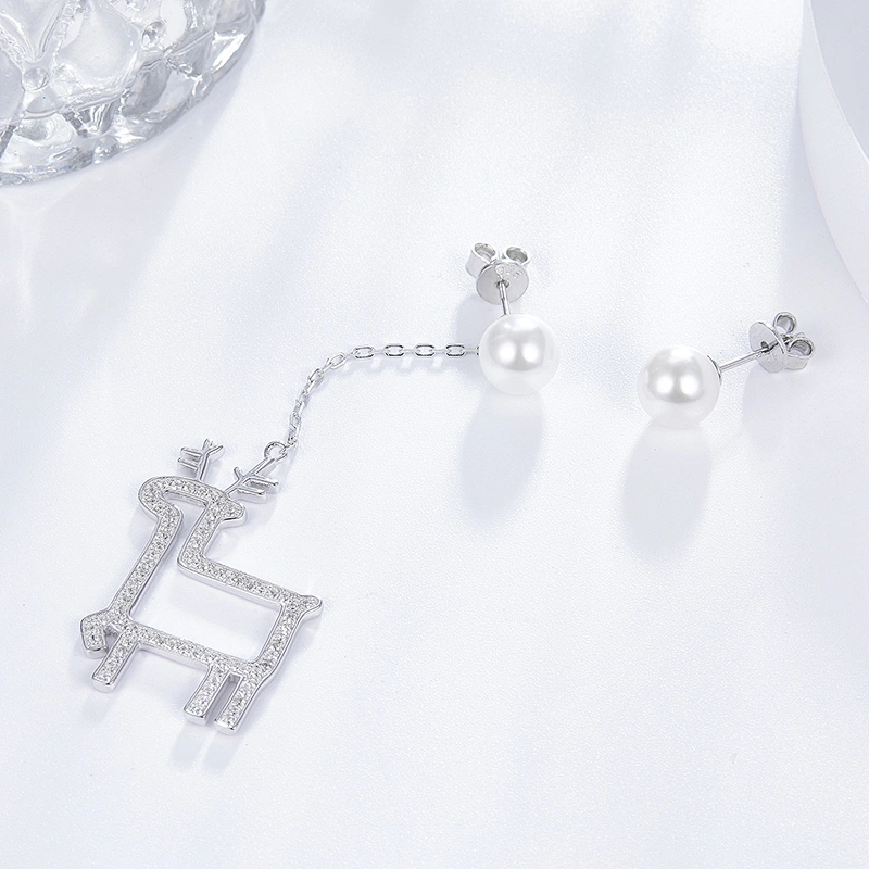 deer earrings,925 sterling silver earrings,Stud earrings,Christmas decorations,silver earrings jewellery,