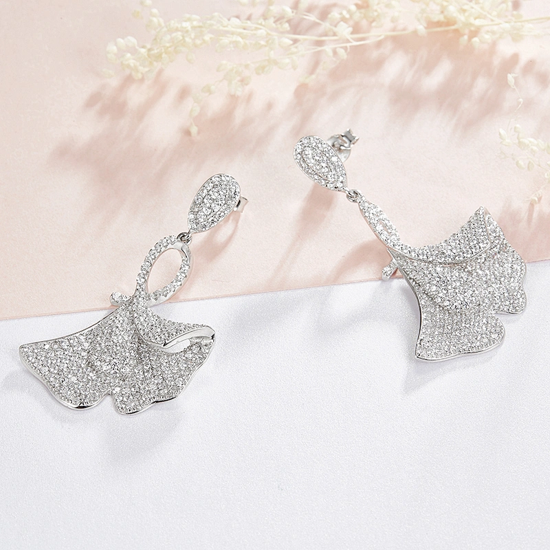 designer earrings Bling Bling,dangle earrings,diamond earrings,925 silver zircon earrings,CZ jewelry