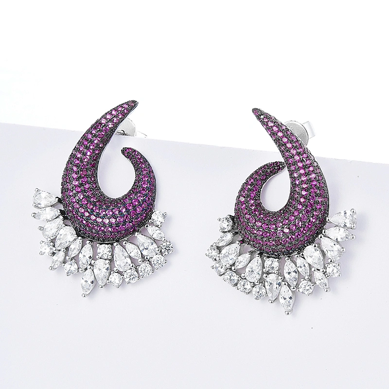 silver earrings,925 sterling silver inlay zircon,diamond earrings,bling bling earrings jewelry