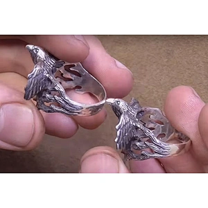 Making silver ring 