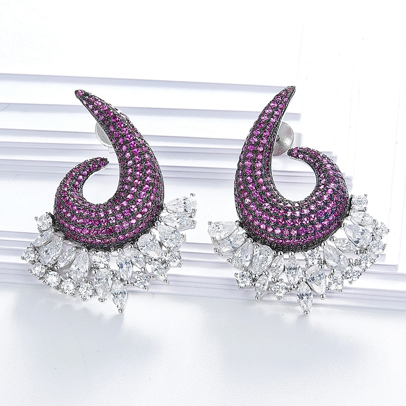 silver earrings,925 sterling silver inlay zircon,diamond earrings,bling bling earrings jewelry